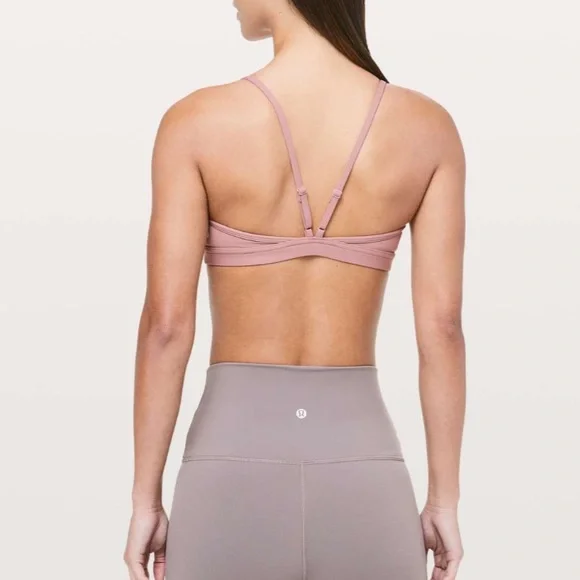 LULULEMON EUC Deeper Breath Spanish Rose Mauve Bralette Sports Bra 6 - Picture 4 of 10
